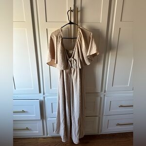 Pink Blush Dress, Size XL, Cream